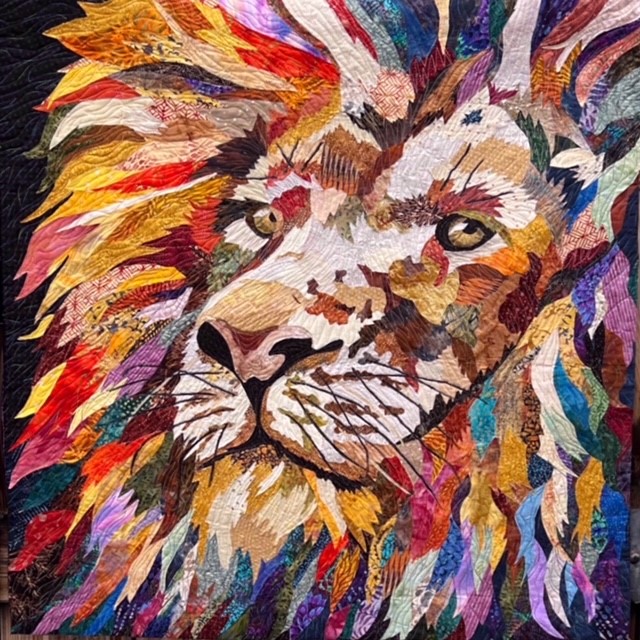 Lion Mosaic scroll picture